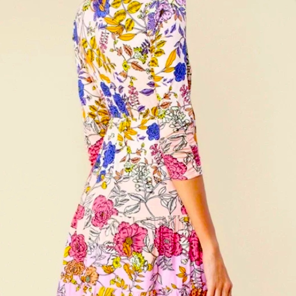 NWT Hale Bob Emerald Jersey Dress in Pink - Picture 3 of 9
